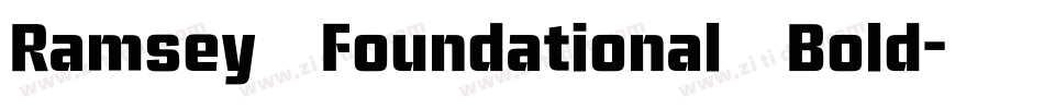 Ramsey Foundational Bold字体转换
